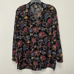 Vintage Michelle Leslie Of California Women Large Floral Bloomcore Feminine Chic